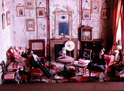 Parlour from a Victorian dolls house by English School